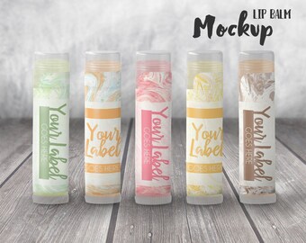 Download Lip Balm Mockup Template Party Favors Lip Balm Set Lip Butter Stock