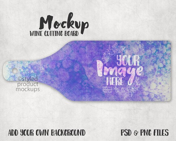Dye Sublimation Wine Bottle Shaped Cutting Board Mockup Dye Sublimation Wine Bottle Shaped Cutting Board Mockup