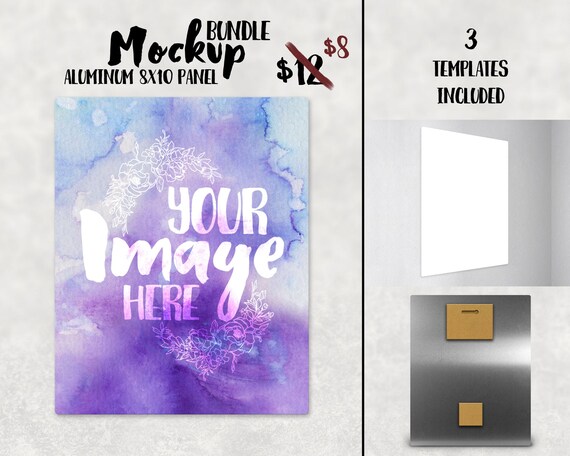 Aluminum Sublimation 8 X 10 Photo Panel Mockup Template Aluminum Sublimation 8 X 10 Photo Panel Mockup Template