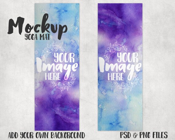 Two Sided Yoga Mat Template Mockup Add Your