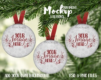 Download Wreath Shaped Pewter Christmas Ornament Mockup Template Add Your Own Image And Background Photography Art Collectibles Kromasol Com