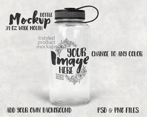 Download Wide Mouth Water Bottle Template Mockup Add Your Free Psd Mockups Tumblr PSD Mockup Templates