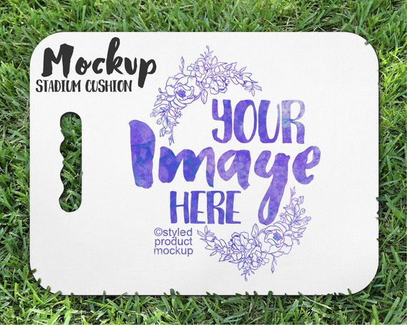 Dye Sublimation Rectangle Stadium Cushion Mockup Add Your Dye Sublimation Rectangle Stadium Cushion Mockup Add Your
