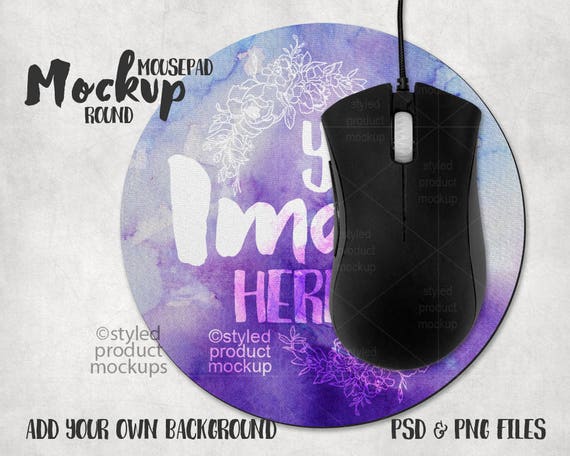 Download Free Round Mousepad Mockup Template Add Your Own Image ...