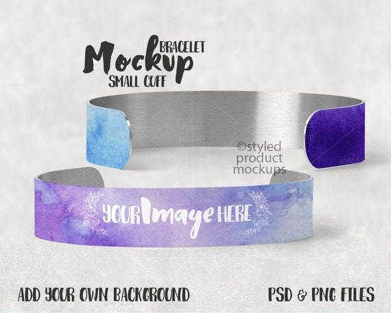 Dye Sublimation Small Cuff Bracelet Mockup Templateadd Your