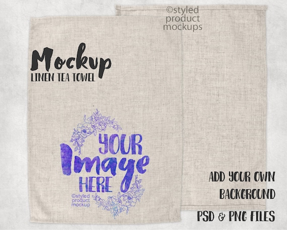 Download Free Dye Sublimation Linen Tea Towel Mockup Add Your PSD Mockup Template