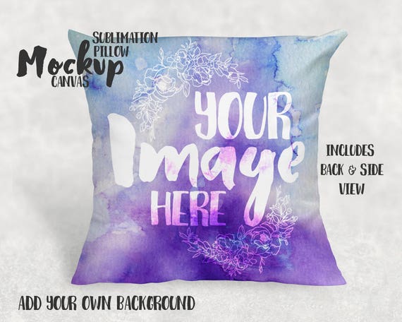 Sublimation Canvas Throw Pillow Sham Mockup Templateadd Your Sublimation Canvas Throw Pillow Sham Mockup Templateadd Your