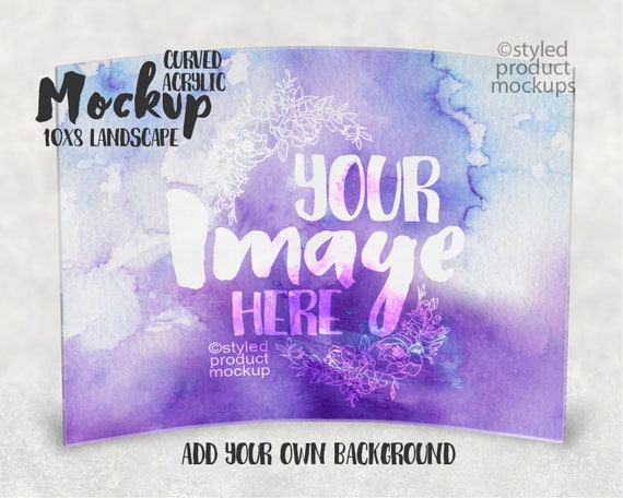 Download Free Dye Sublimation Curved Acrylic Panel Mockup Template ...