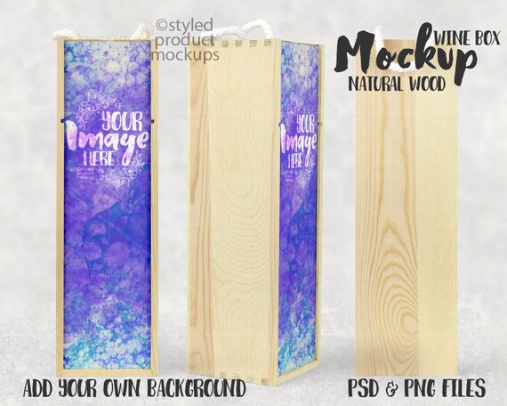 Download Dye Sublimation Natural Wood Wine Box Mockup Template ...