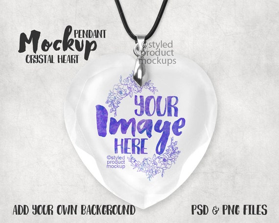 Download Free Dye Sublimation Heart Shaped Crystal Pendant Mockup Template | (PSD) - Free Mockup ...