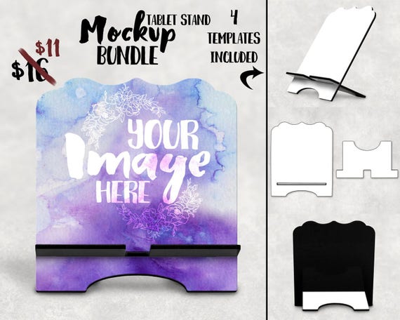 Tablet Image Stand Mockup Template Add Your Own