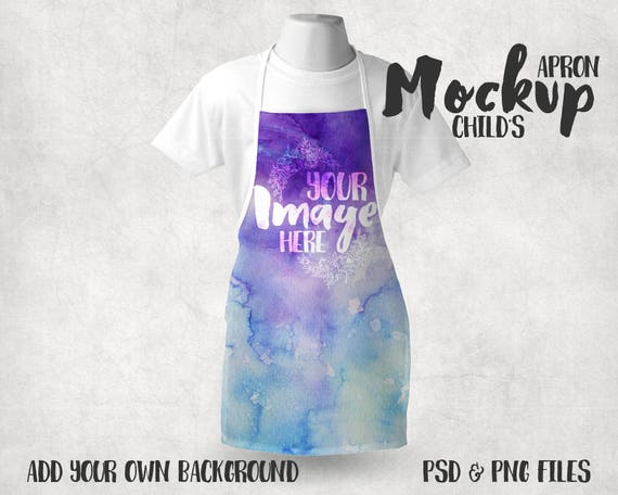Childs Size Apron Template Mockup Add Your Own