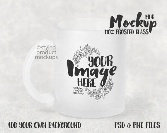 Download 11 Ounce Frosted Glass Mug Mockup Template Add Free Mockups Design Template
