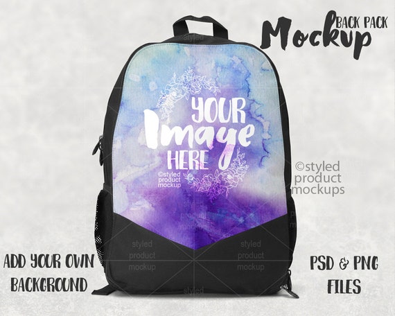 Download Dye Sublimation Back Pack Template Mockup Add Your - Logo ...