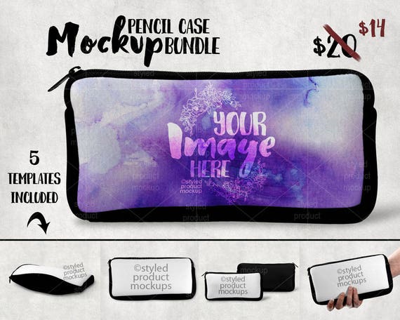 Download Pencil Case Mockup Template Bundle Add Your Own Free Branding Identity Mockup Psd Template