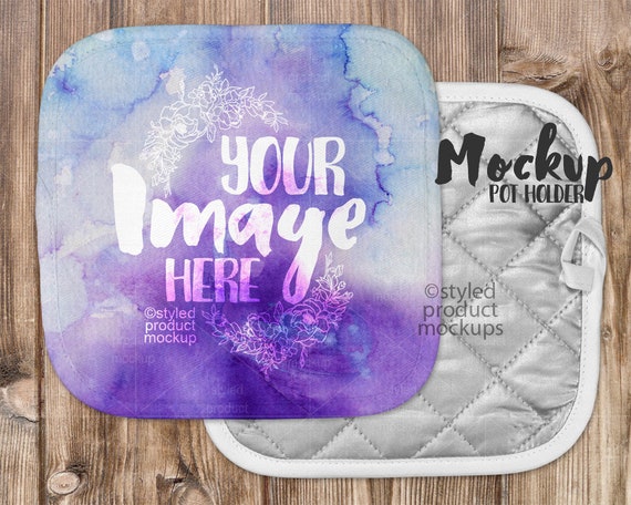 Download Free Dye Sublimation Square Pot Holder Without Front Stitching Mockup (PSD) - Download Free Dye ...