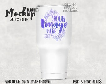 30 Oz Laser Etched Coated Ring Neck Tumbler Mockup Add Your Etsy
