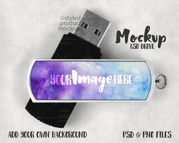 Download Free Sublimation Usb Flash Drive Mockup Template Add Your ...