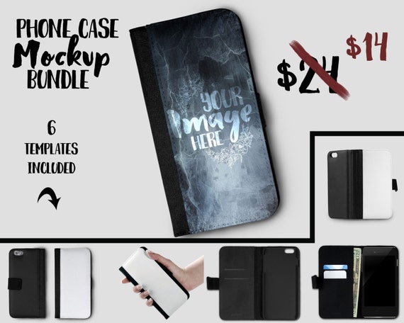 Phone Wallet Case Mockup Template Faux Leather Phone Phone Wallet Case Mockup Template Faux Leather Phone