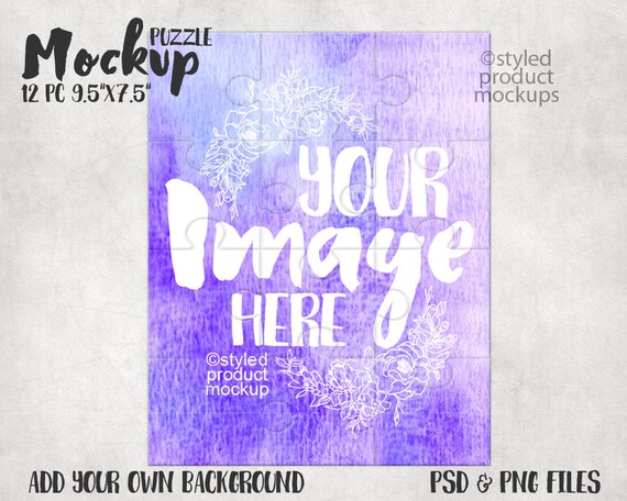 Sublimation 12 Piece Vertical Puzzle Mockup Template Add