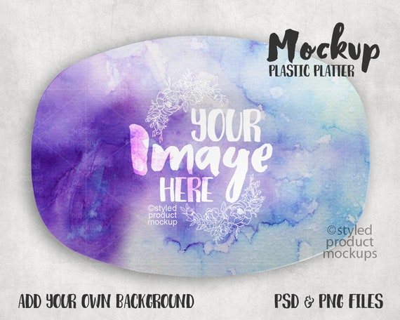 Plastic Platter Template Mockup Add Your Own Image