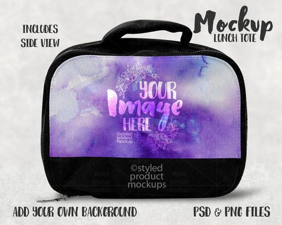 Download Free Dye Sublimation Lunch Tote Mockup Template Add Your ...