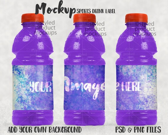 Sports Drink Bottle Label Mockup Template Add Your Free Packaging Mockups Templates Psd File