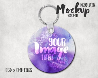 Download Free Round Keychain Mockup Template Circle Key Chain Template PSD Mockup Template