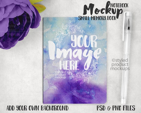Small Memory Book Template Mockup Add Your Own