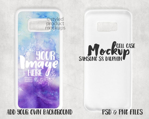 Sublimation Samsung S8 Dauphin Case Template Mockup Add