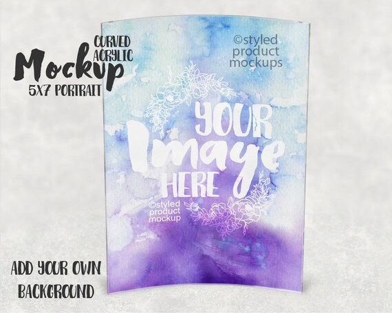 Dye Sublimation Curved Acrylic Mockup Templateadd Your Own Dye Sublimation Curved Acrylic Mockup Templateadd Your Own