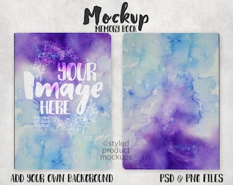 Download Free Dye sublimation large memory book journal template mockup | Add your own image and background PSD Template
