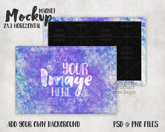 Download Rectangle Shaped 2x3 Inch Horizontal Magnet Mockup Add All Free Psd Mockups