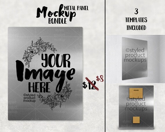 Dye Sublimation Metal Panel Template Mockup Add Your