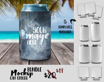 Download Can Cooler Mockup Template Drink Holder Can Hugger Dye Sublimation Stock Photography Digital Download Free Images Packaging Mockup Templates PSD Mockup Templates