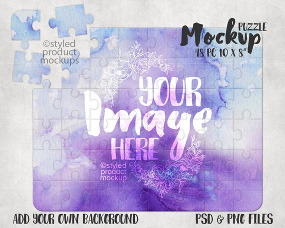 Download Free Dye Sublimation 48 Piece Jigsaw Puzzle Mockup ...