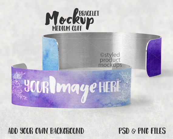 Dye Sublimation Medium Cuff Bracelet Mockup Templateadd Your