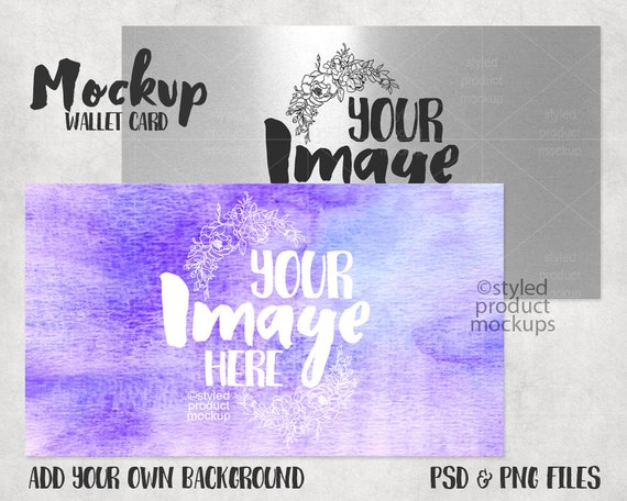 Aluminum Wallet Card Template Mockup Add Your Own
