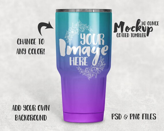 Download Powder Coated Insulated Tumbler Template Mockup Add Your ...