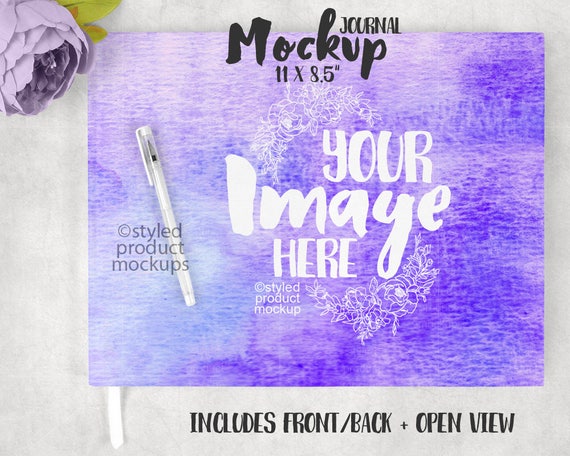 Journal Notebook Template Mockup Add Your Own Image