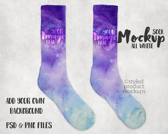 All White Sublimation Sock Mockup Templateadd Your Own All White Sublimation Sock Mockup Templateadd Your Own