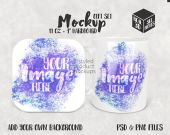 Download Coaster Mockup Etsy