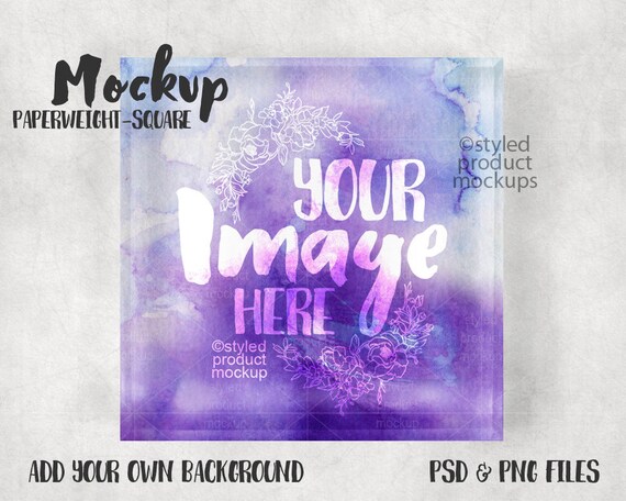 Sublimation Square Acrylic Paper Weight Mockup Template Add Sublimation Square Acrylic Paper Weight Mockup Template Add