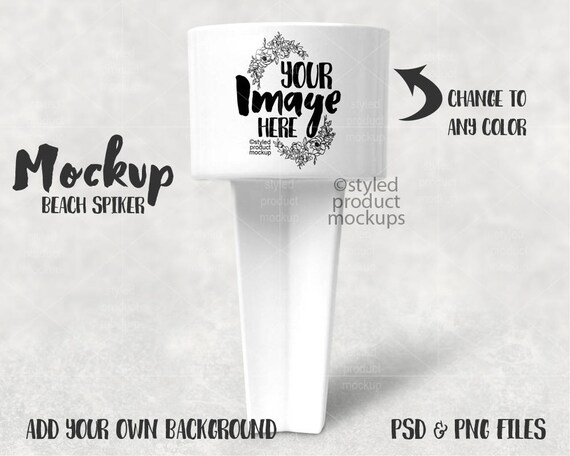 Beach Spiker Cup Holder Template Mockup Add Your Beach Spiker Cup Holder Template Mockup Add Your