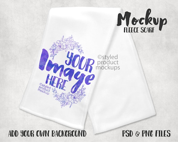 Download Free Dye Sublimation Fleece Scarf Mockup Add Your Own (PSD ...