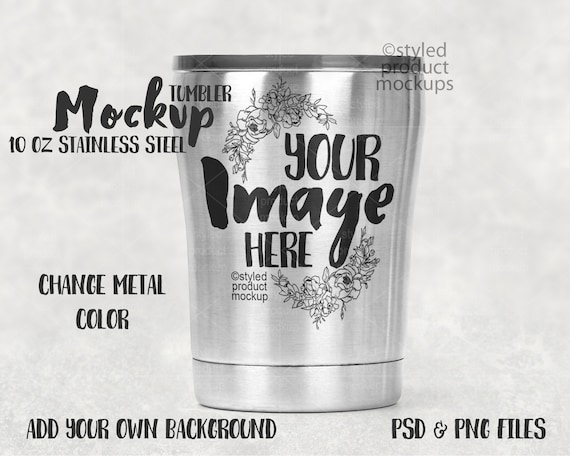 Download 10 Oz Stainless Steel Tumbler Mockup Add Your Crear Mockups Online Gratis