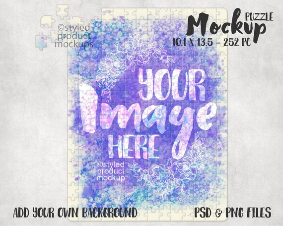 Download Dye Sublimation 252 Piece Vertical Puzzle Mockup Add Hat Mockup Template Psd Free