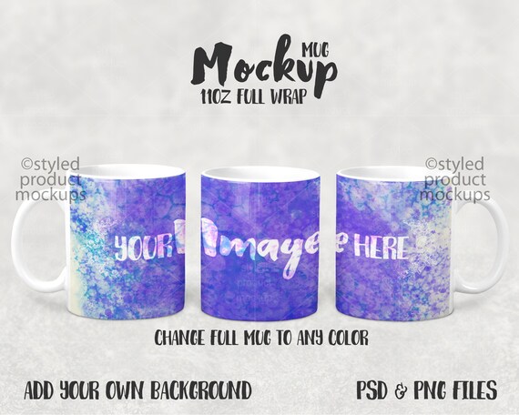 Download 11 Ounce Coffee Mug Template Mockup With Full Wrap - 13 ...