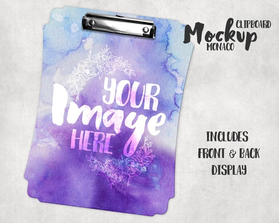 Monaco Fancy Edge Double Sided Clipboard Mockup Template