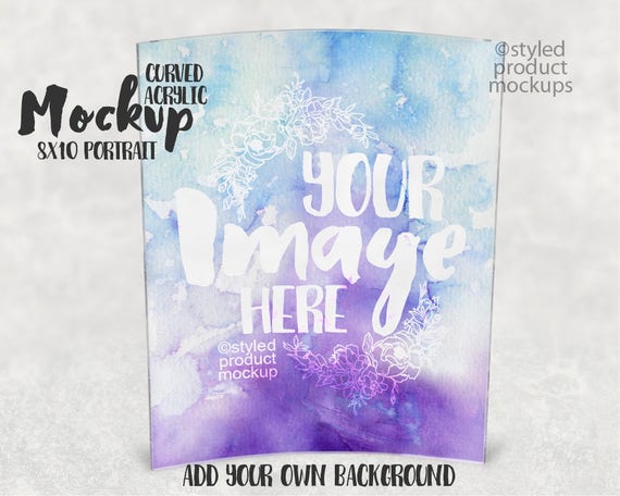 Dye Sublimation Curved Acrylic Panel Mockup Templateadd Your